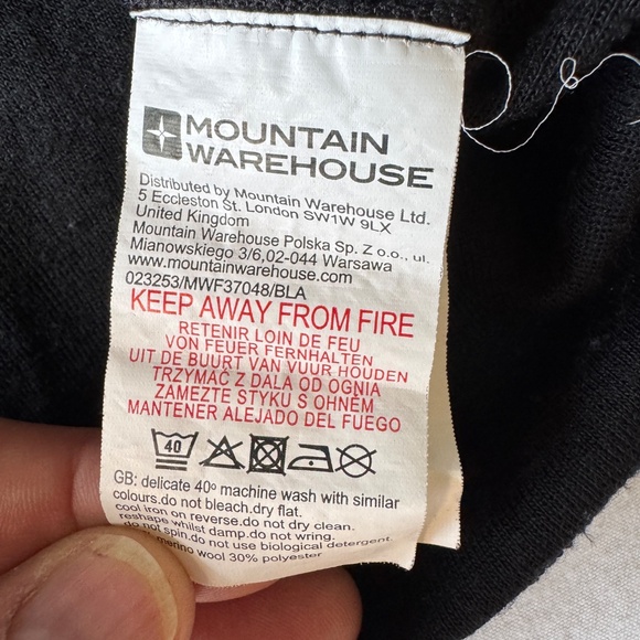 Mountain Warehouse Boys Performance Merino Blend Base Layer T-Shirt Black 13yrs - Picture 6 of 14